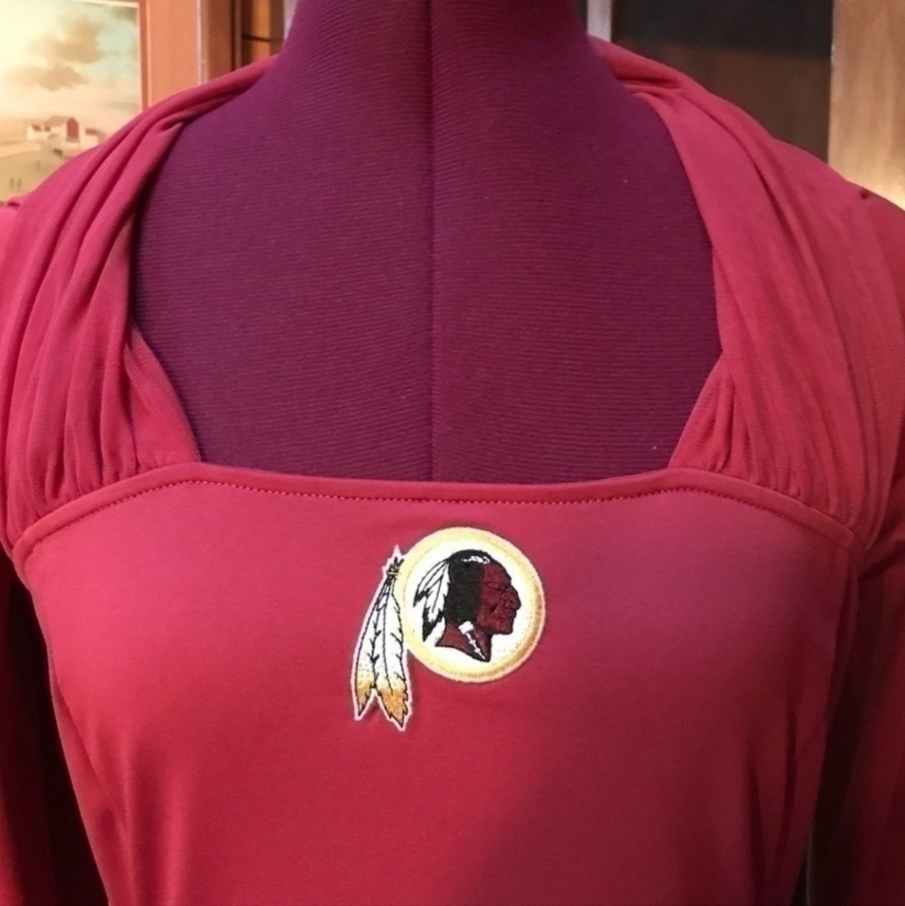 Washington Redskins Couture Long Sleeve Top NFL Designer Athletic Apparel New WT - Picture 2 of 8